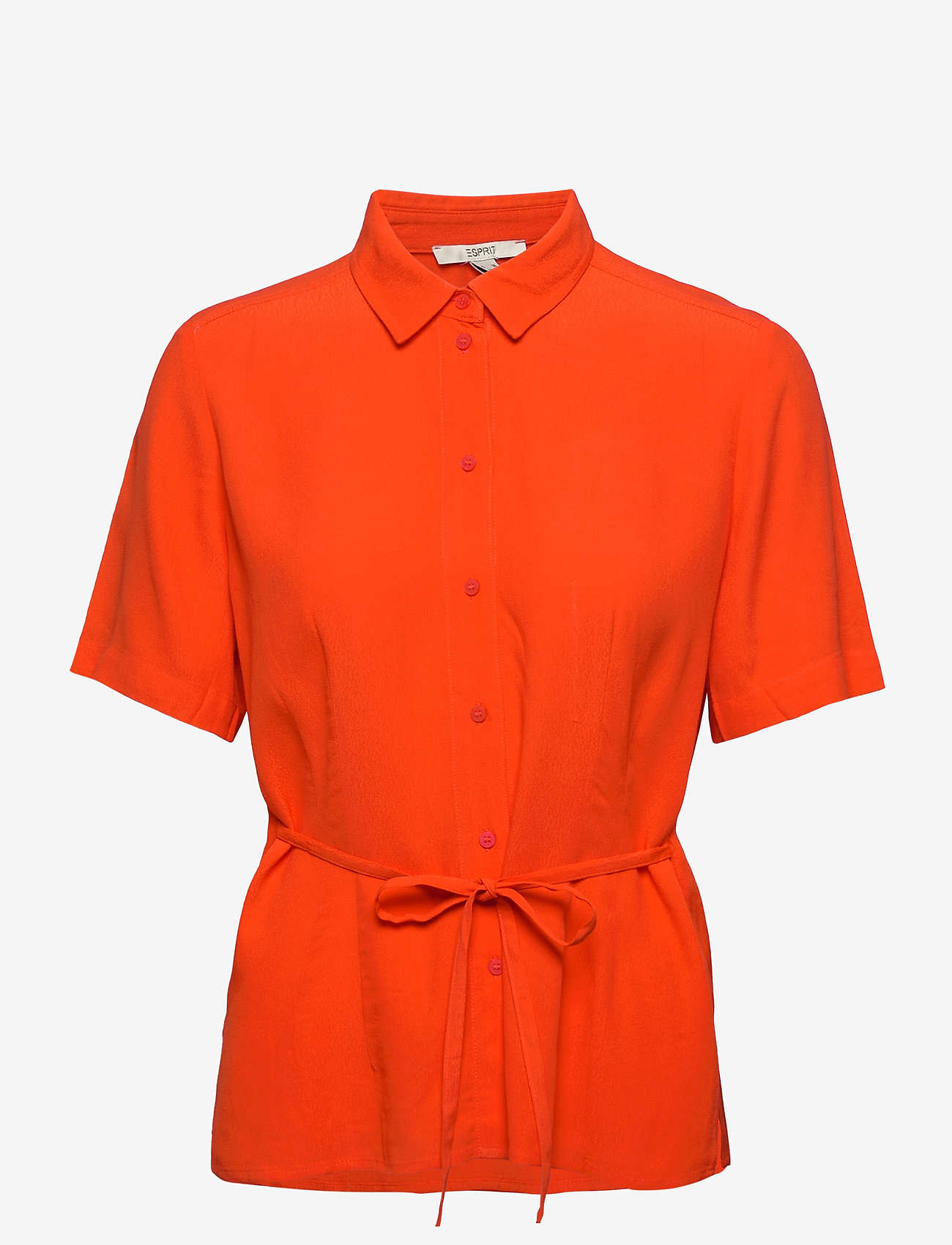 Esprit Casual - Short sleeve shirt blouse with ties - orange red - 2