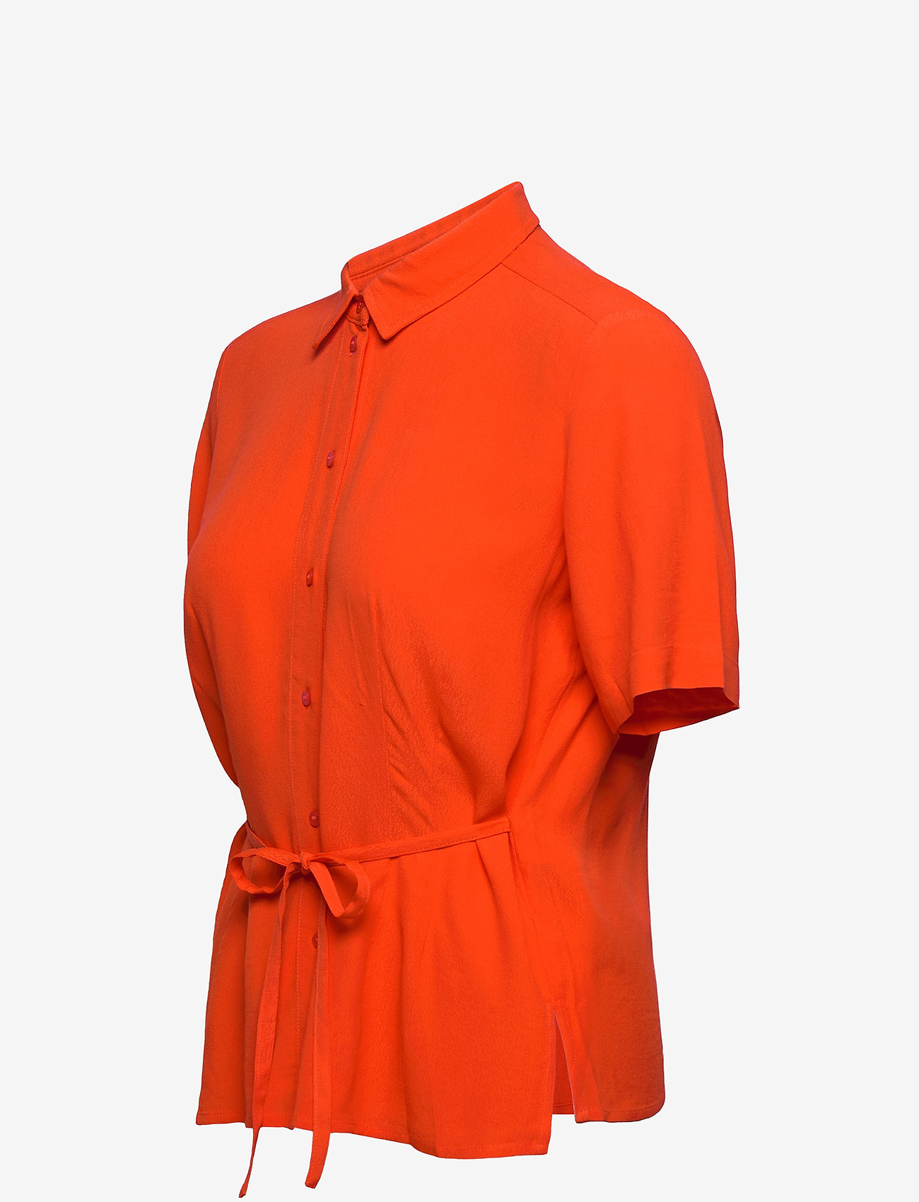 Esprit Casual - Short sleeve shirt blouse with ties - orange red - 3