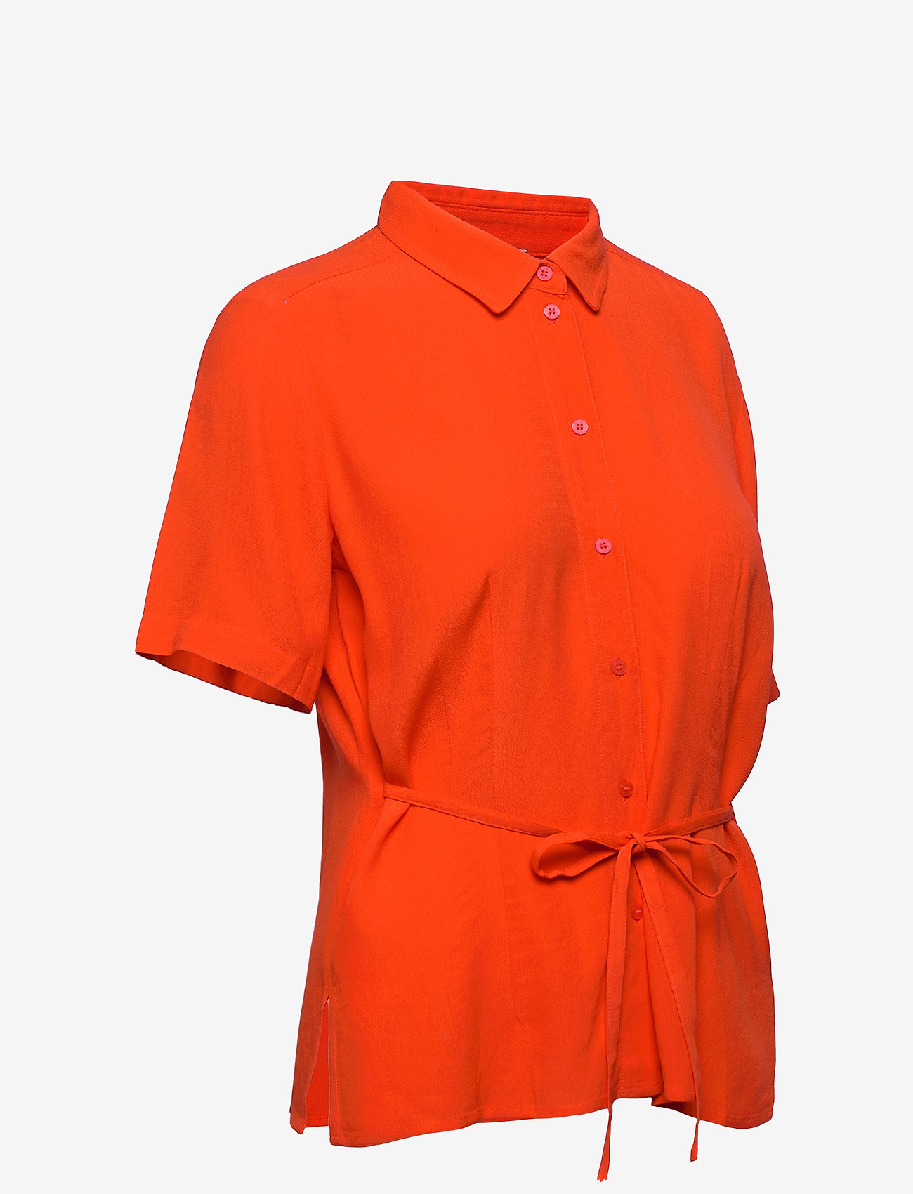 Esprit Casual - Short sleeve shirt blouse with ties - orange red - 4