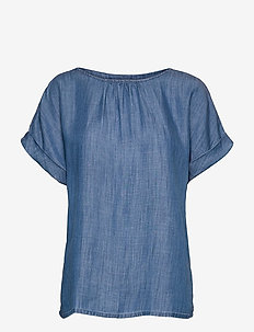Made of TENCEL™: Denim-look blouse, Esprit Casual