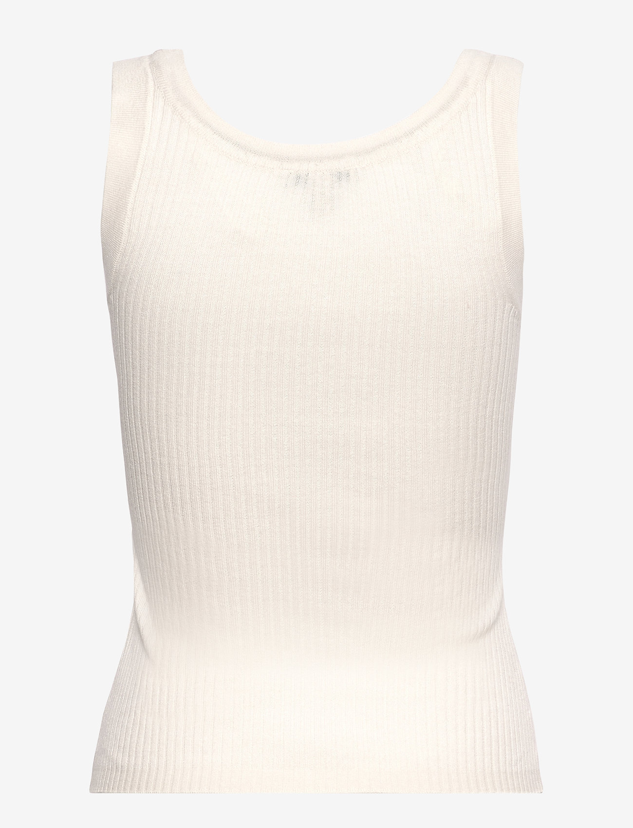 Esprit Casual - Rib knit sleeveless top with linen - off white - 1