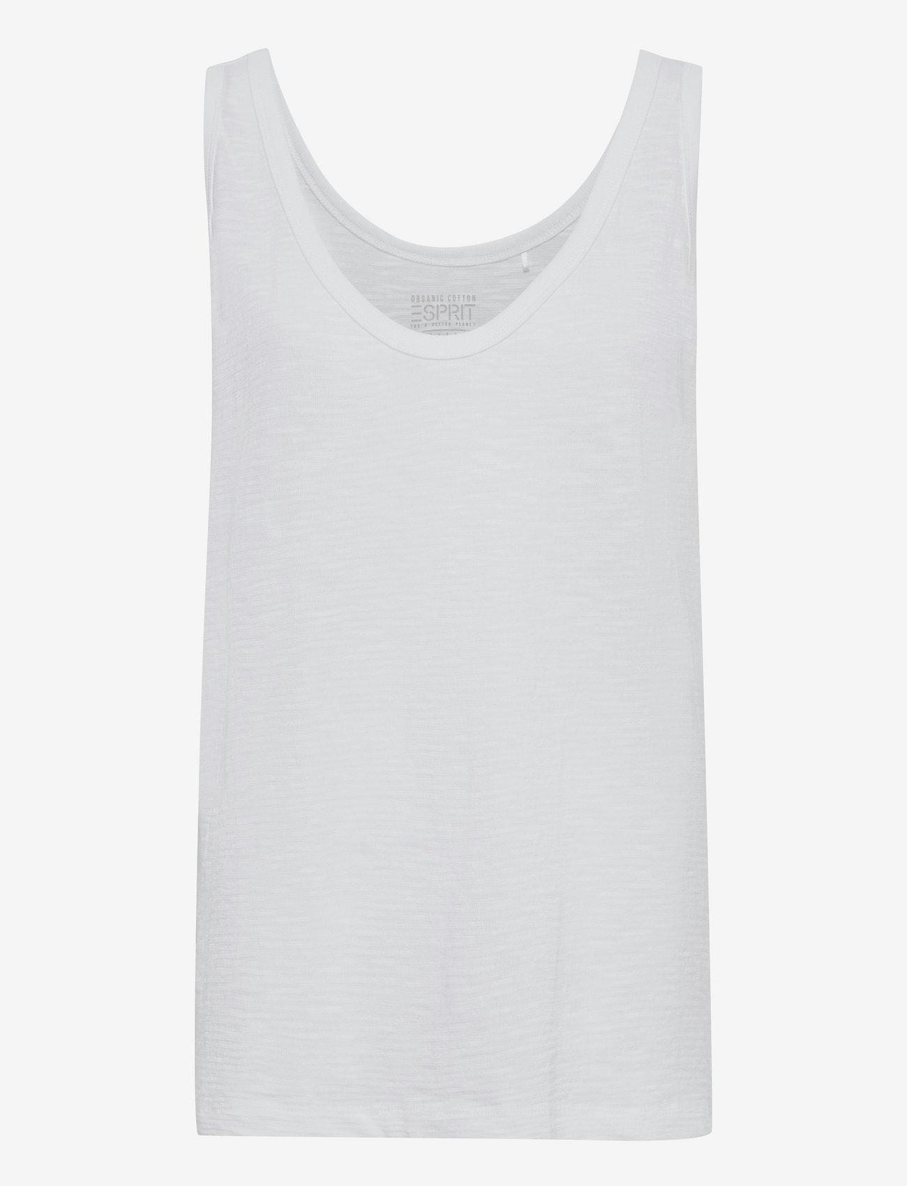 Blended organic cotton vest - WHITE