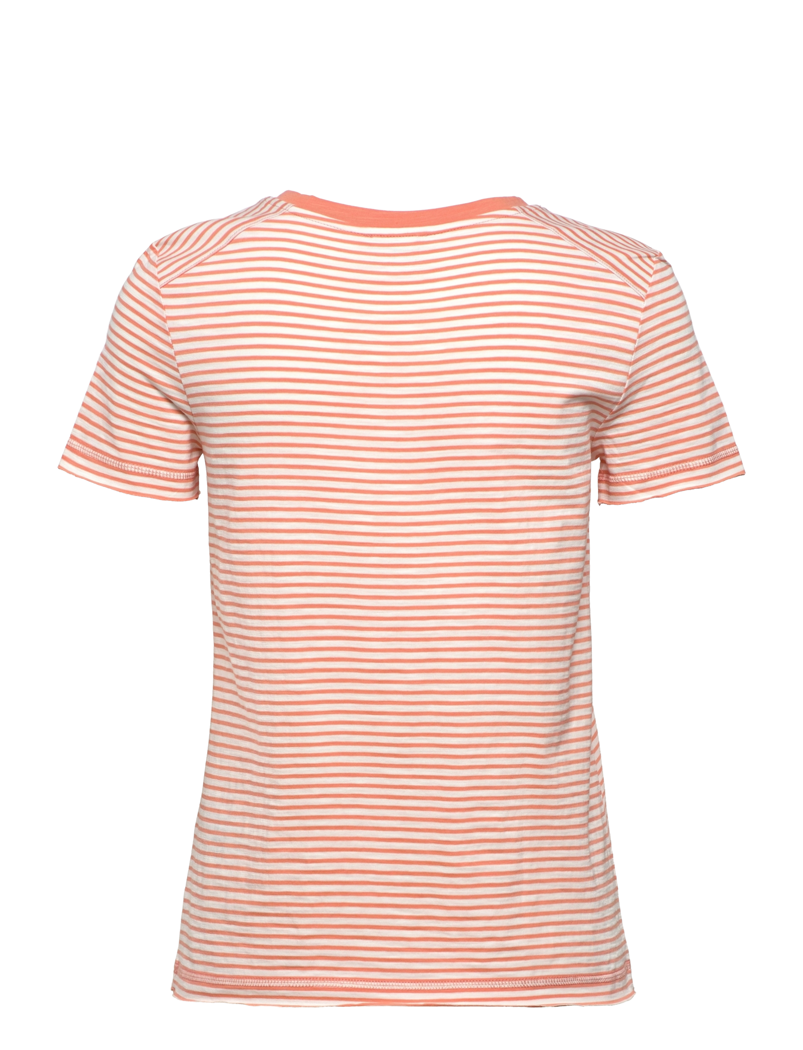 Esprit Casual - Striped cotton T-shirt - peach - 1