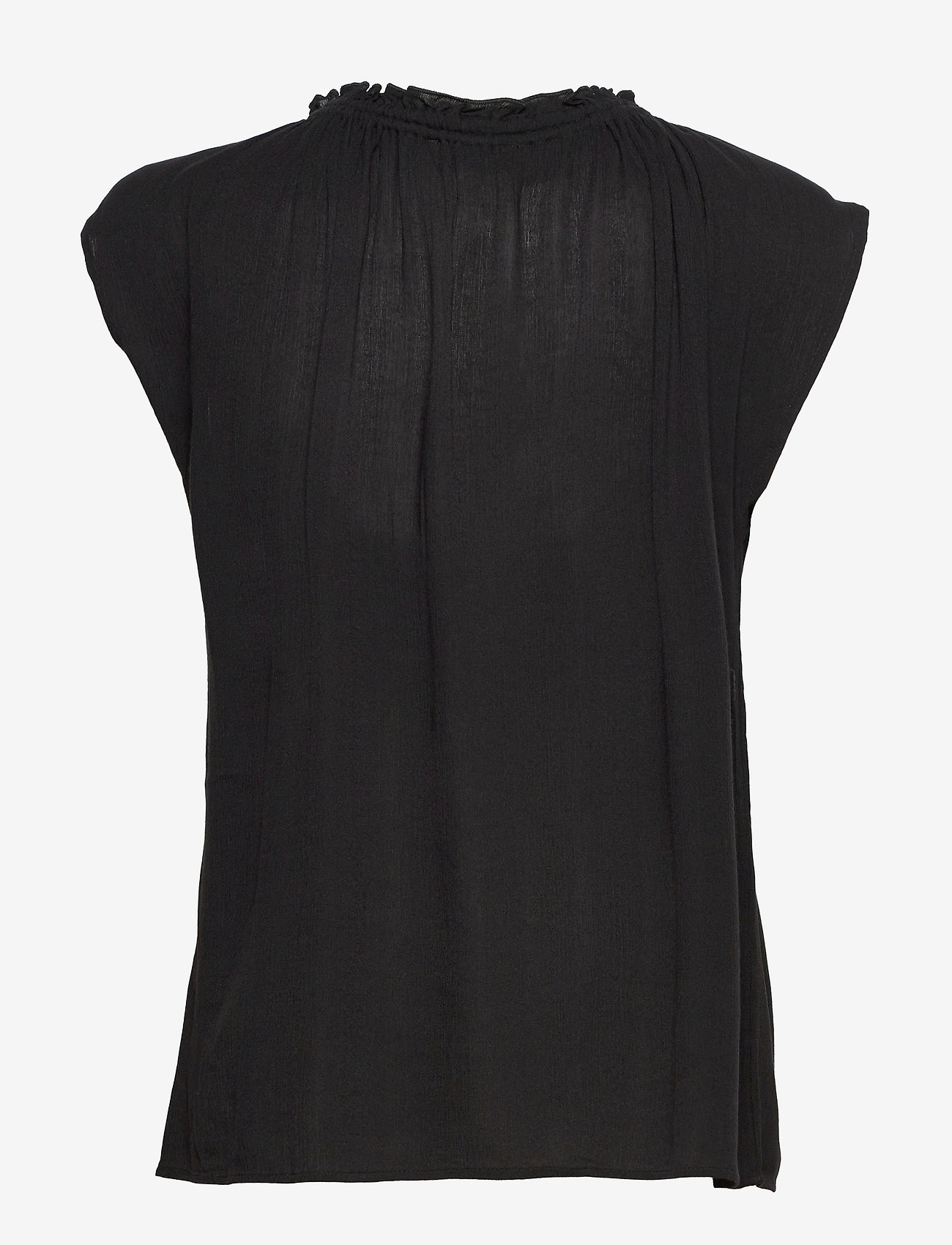 Esprit Casual - Dainty crinkle blouse made of LENZING™ ECOVERO™ - black - 1