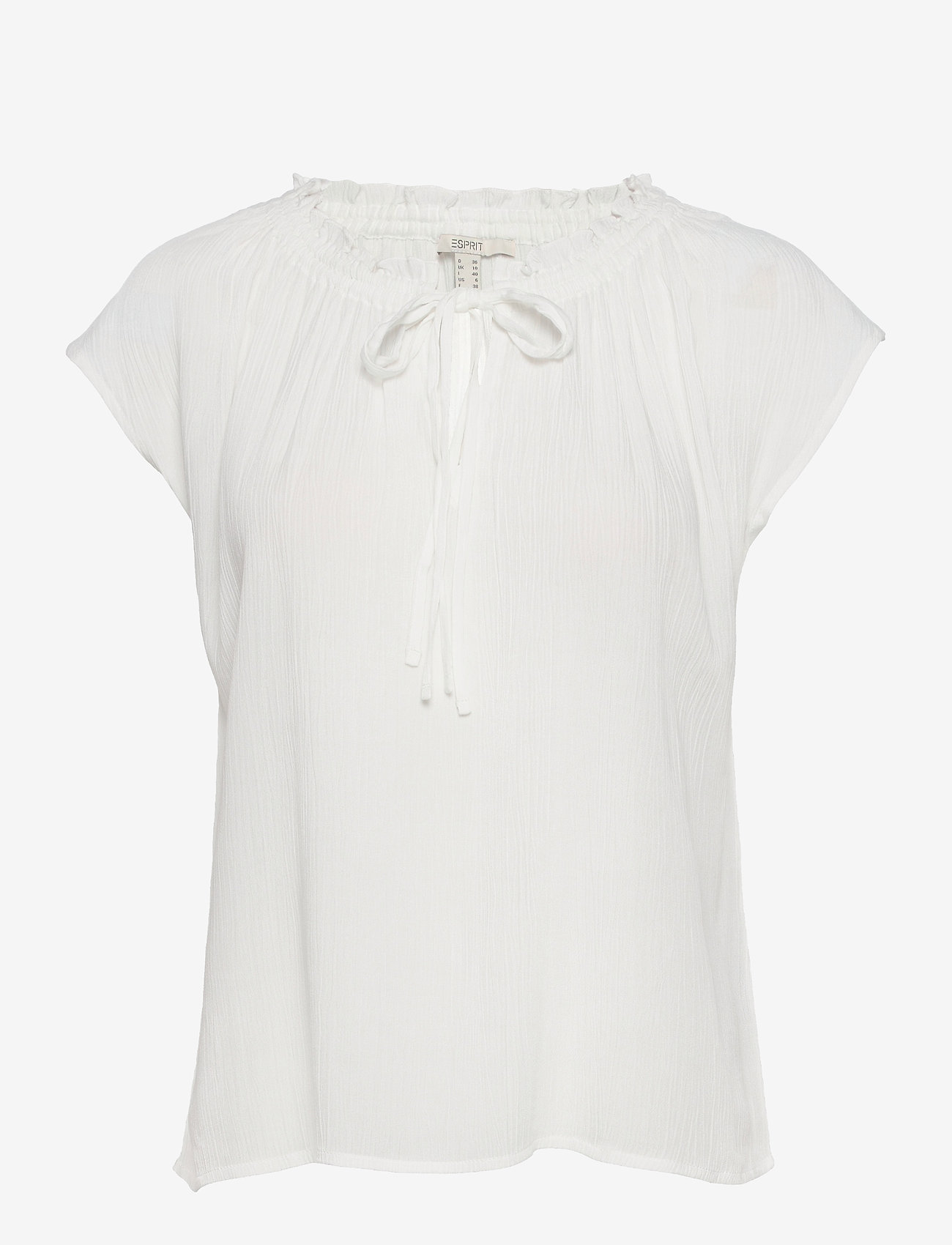 Dainty crinkle blouse made of LENZING™ ECOVERO™ - OFF WHITE