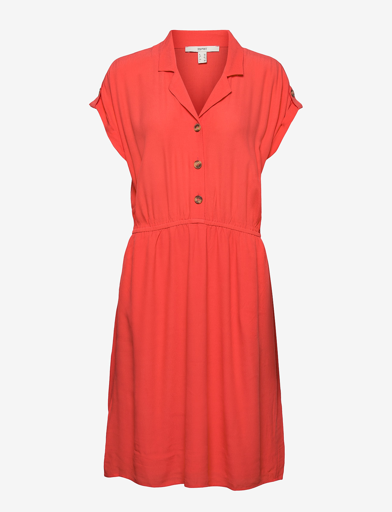 Esprit Casual - Dress made of LENZING™ ECOVERO™ - zomerjurken - coral - 0