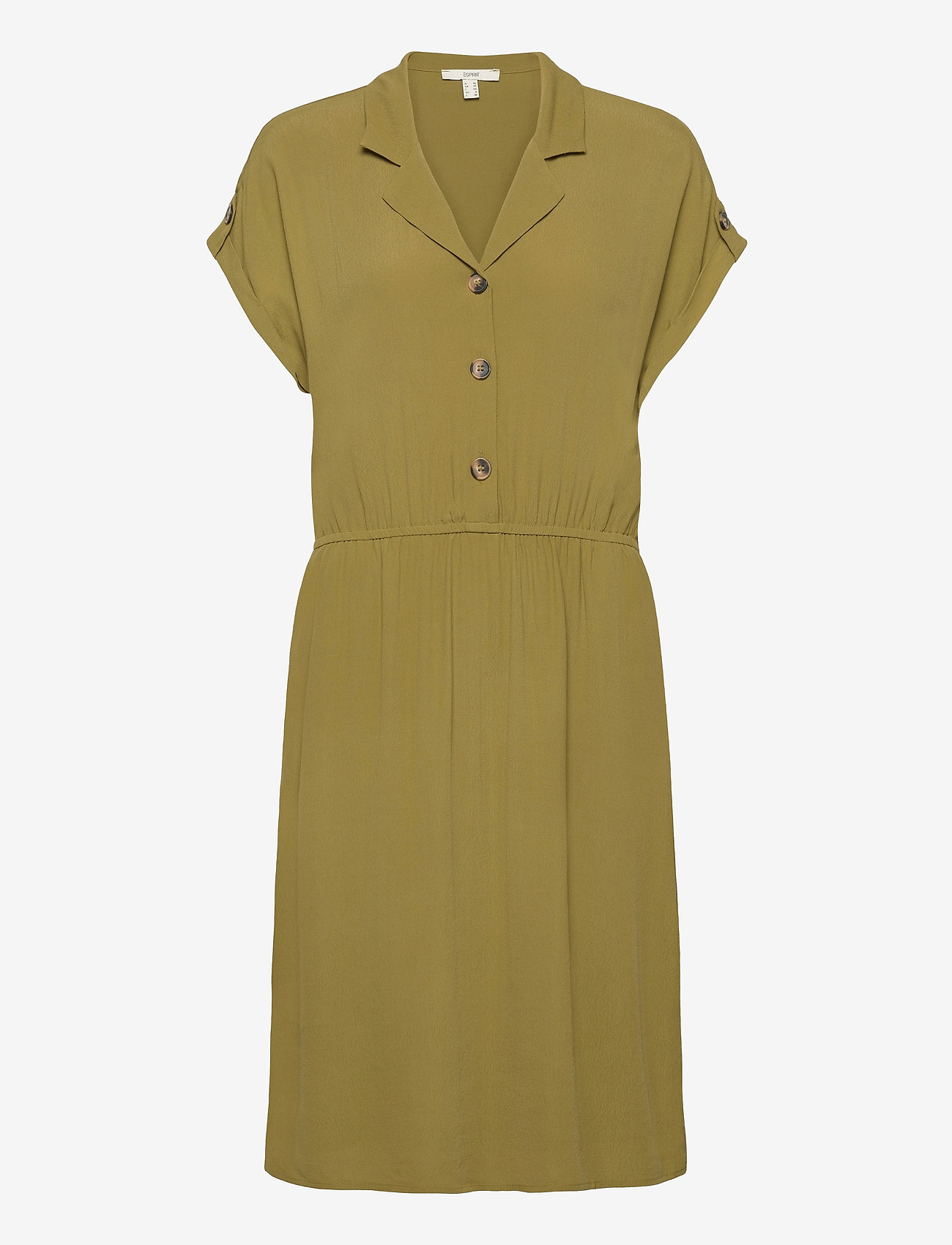Esprit Casual - Dress made of LENZING™ ECOVERO™ - sommerkleider - olive - 0