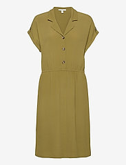 Esprit Casual - Dress made of LENZING™ ECOVERO™ - summer dresses - olive - 0