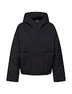Wide fit quilted jacket - BLACK