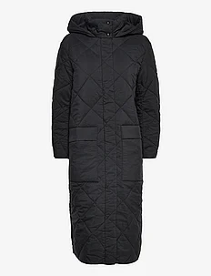Long quilted coat with hood, Esprit Casual