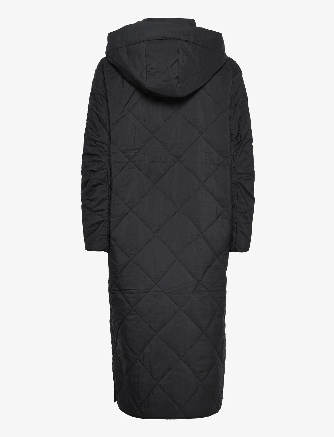 Esprit Casual - Long quilted coat with hood - forårsjakker - black - 1