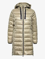 Esprit Casual - Quilted coat with detachable drawstring hood - wintermäntel - pale khaki - 0
