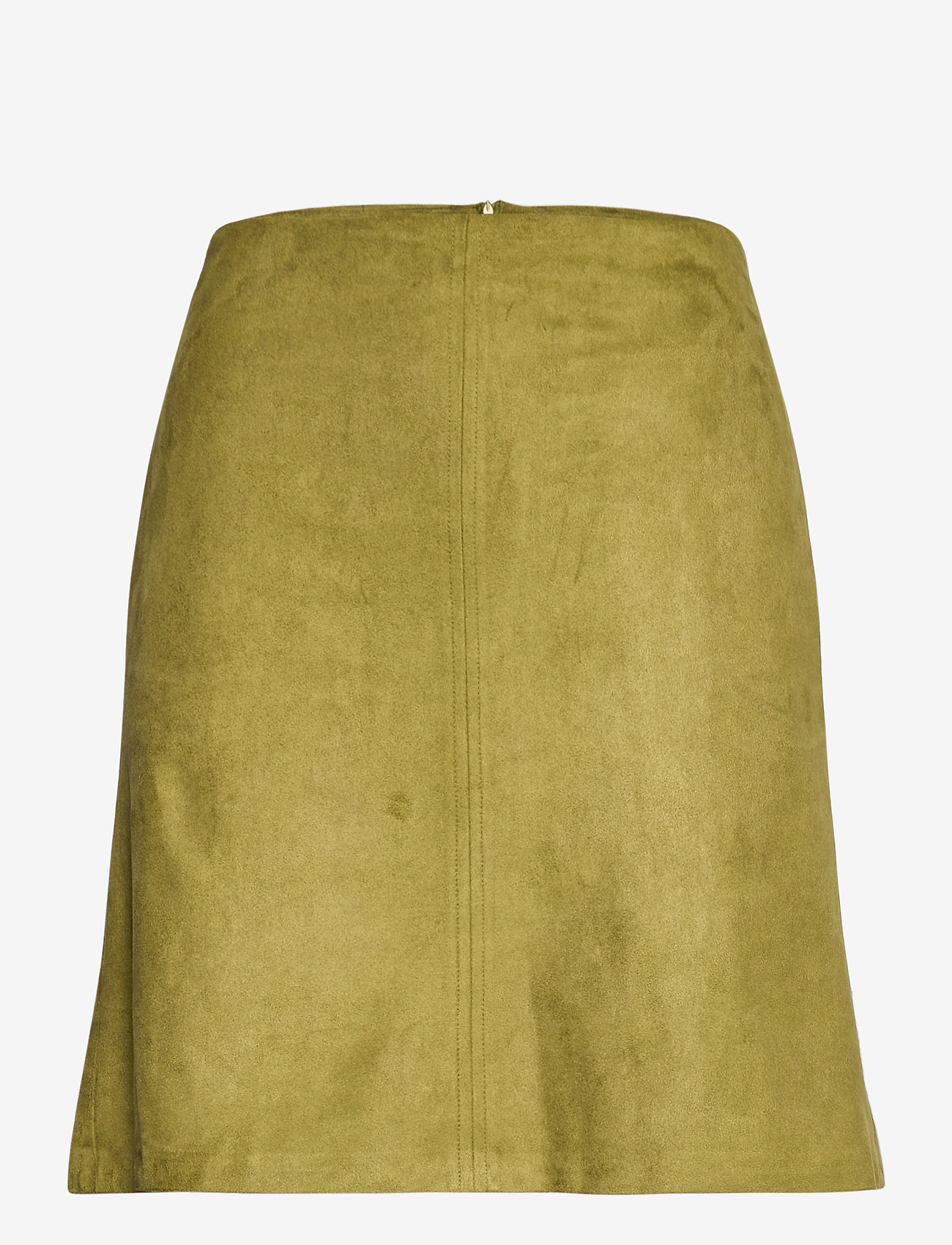 Esprit Casual - Recycled: mini skirt made of suede - laveste priser - olive - 0