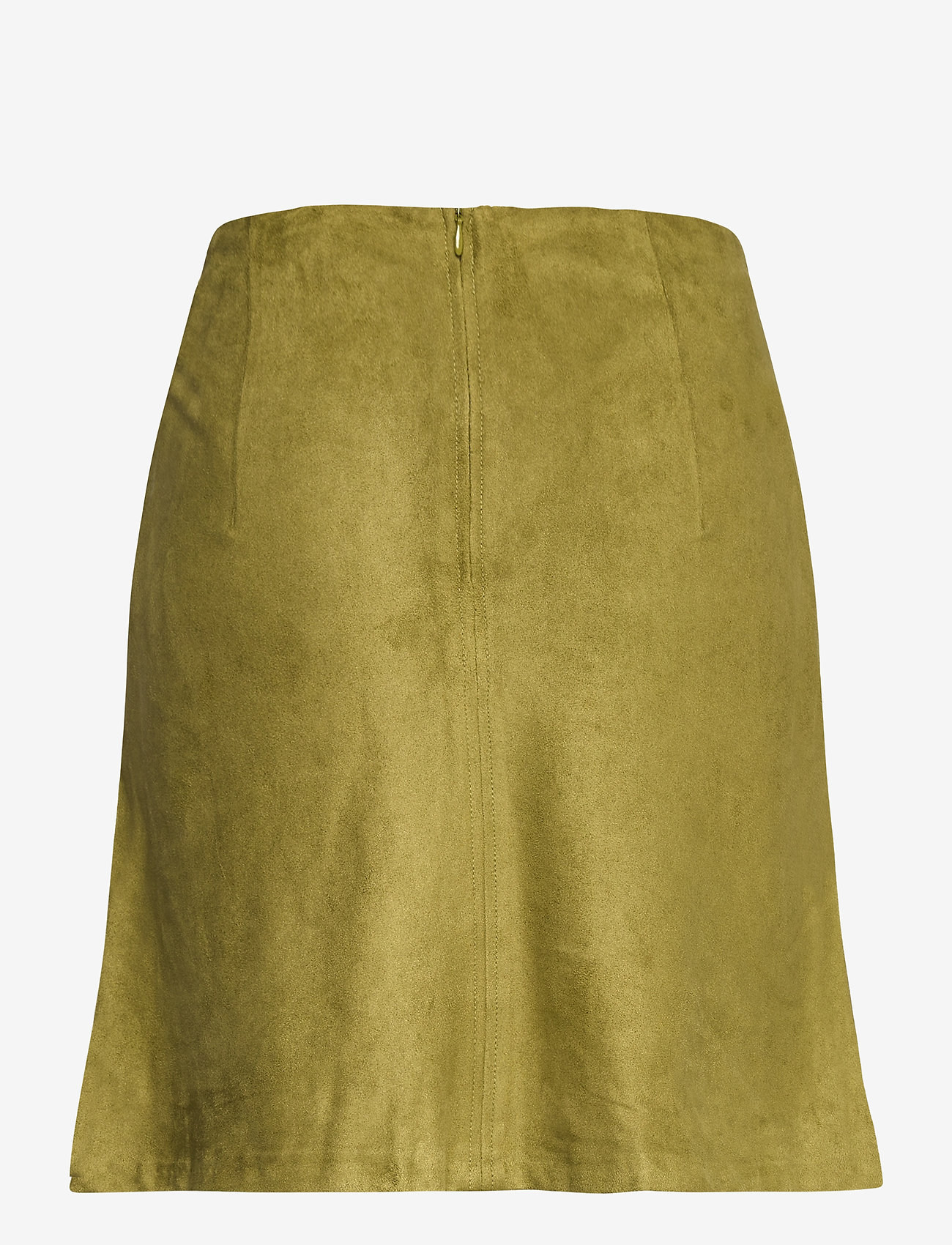 Esprit Casual - Recycled: mini skirt made of suede - laveste priser - olive - 1