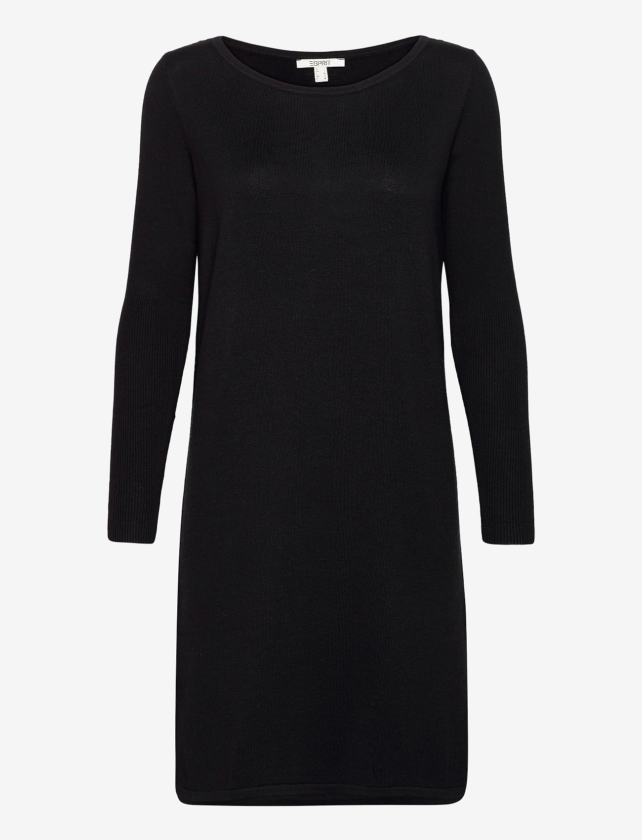 Basic knit dress made of organic cotton - BLACK