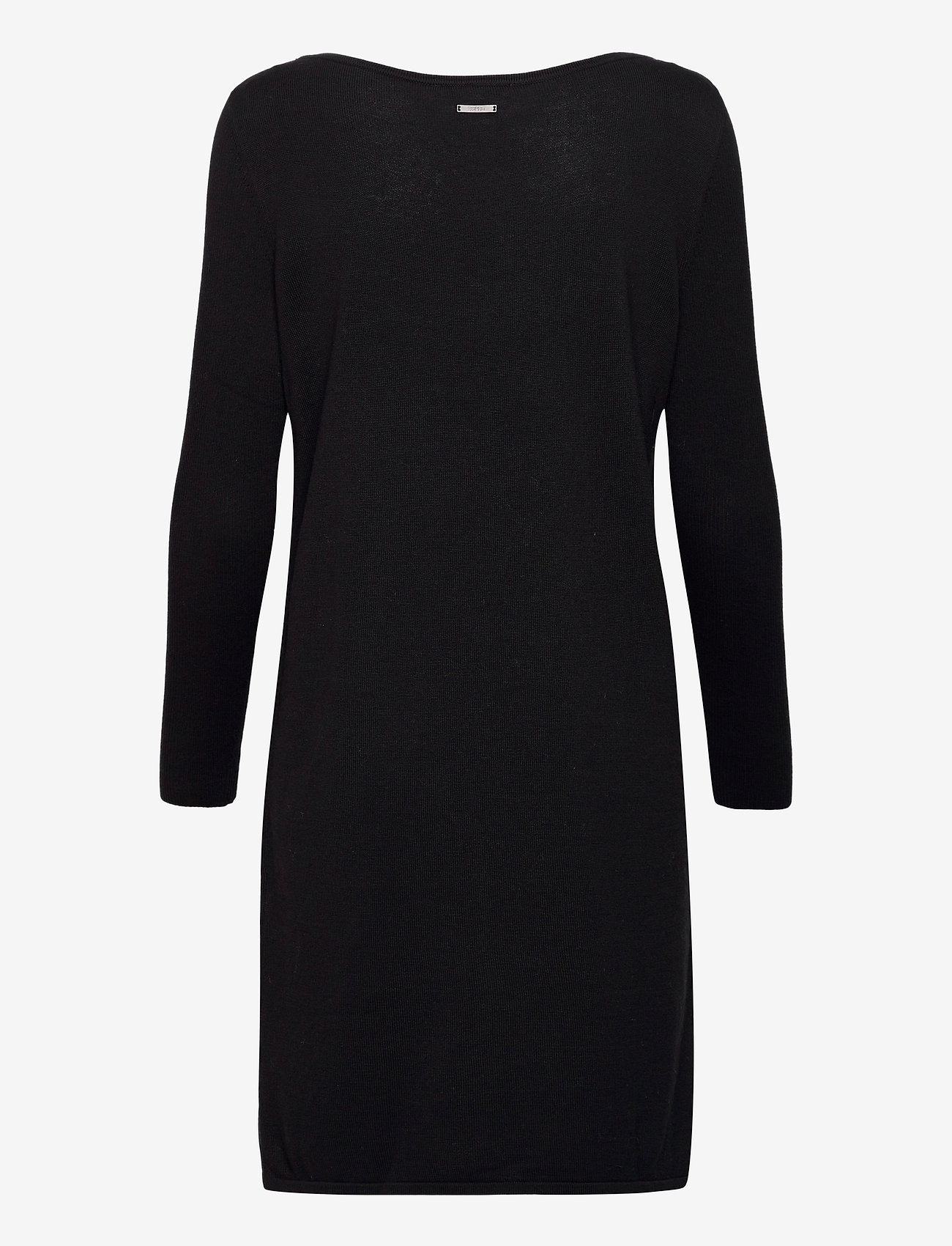 Esprit Casual - Basic knit dress made of organic cotton - black - 1