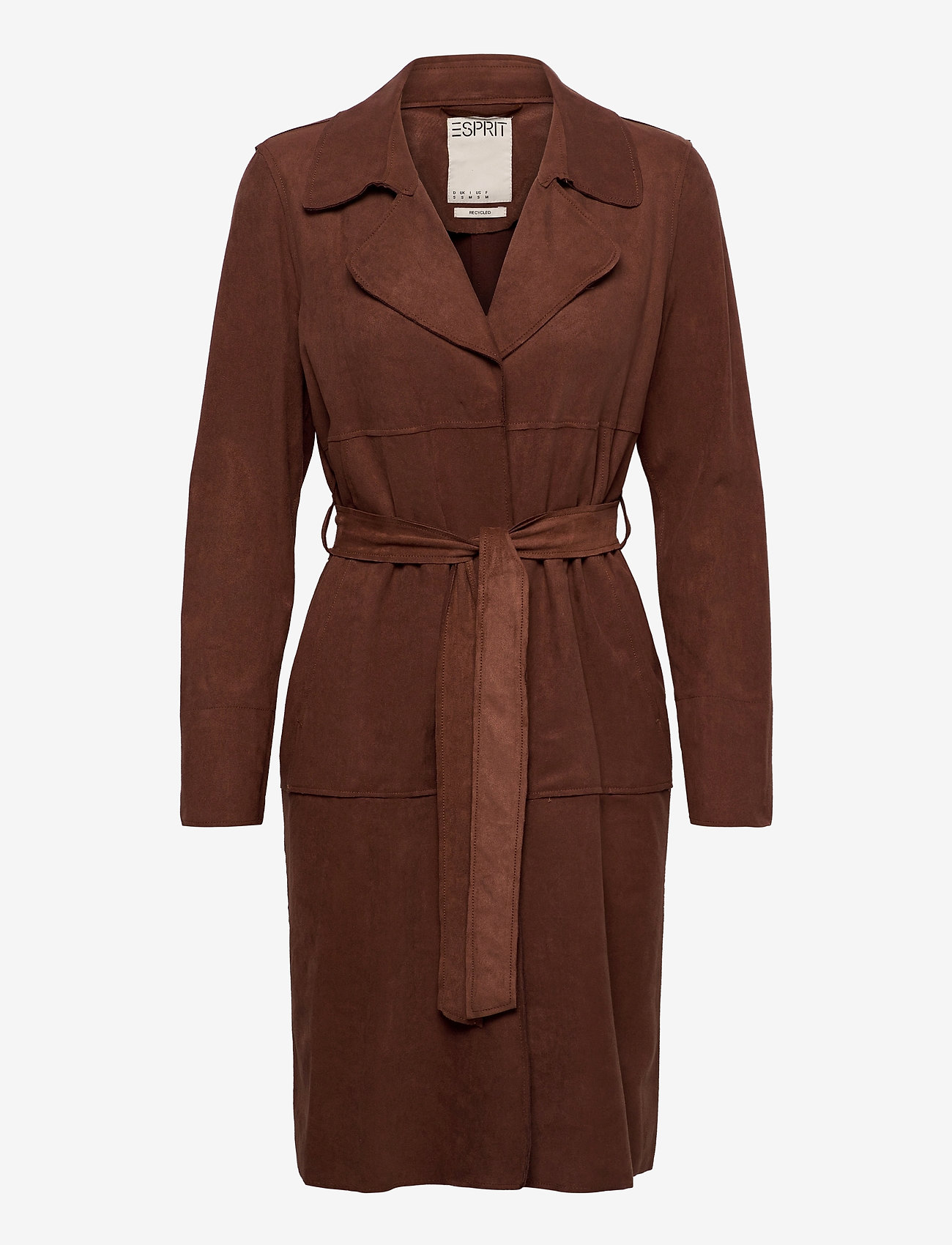 Esprit Casual - Coat in soft faux-suede - brown - 0