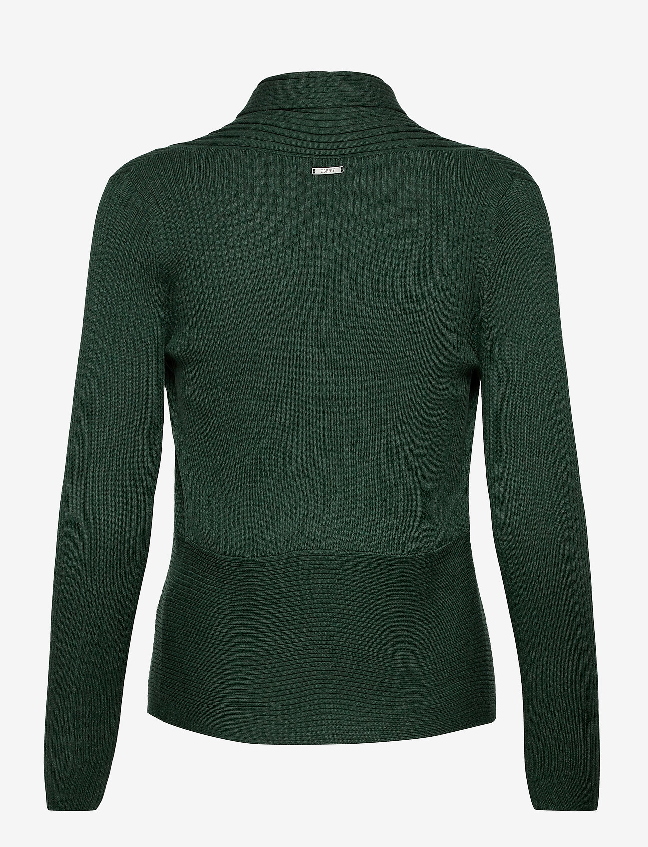 Esprit Casual - Recycled: mixed rib cardigan - dark green 5 - 1