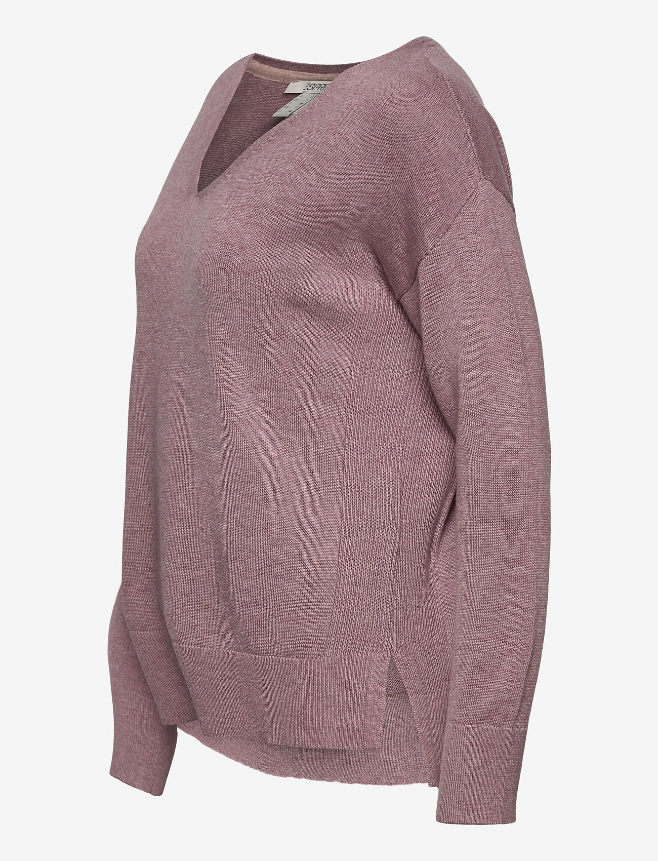Esprit Casual - V-neck jumper containing organic cotton - mauve 5 - 2