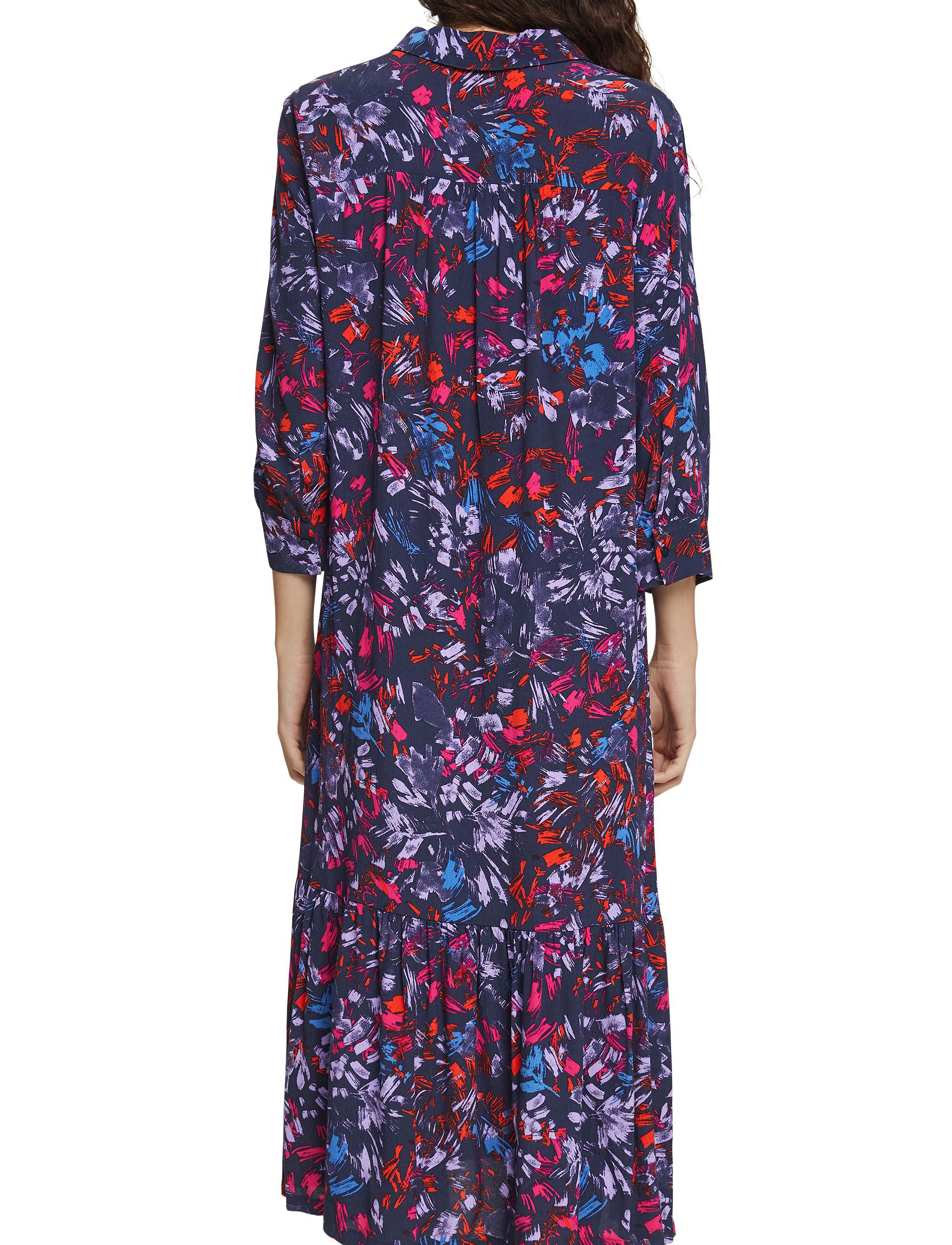 Esprit Casual - Patterned button front dress - särkkleidid - navy 4 - 3