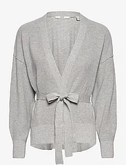 Esprit Casual - Knitted cardigan with tie belt - cardigans - light grey 5 - 0