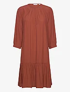 Dresses light woven - RUST BROWN