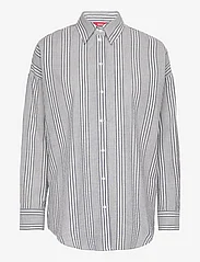 Esprit Casual - Oversized seersucker shirt, 100% cotton - langermede skjorter - dark blue 3 - 0