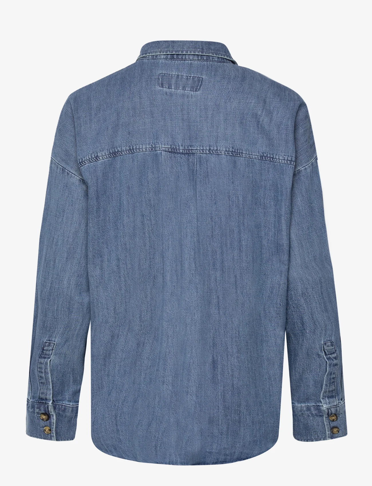 Esprit Casual - Women Blouses woven long sleeve - jeansskjortor - blue medium wash - 1