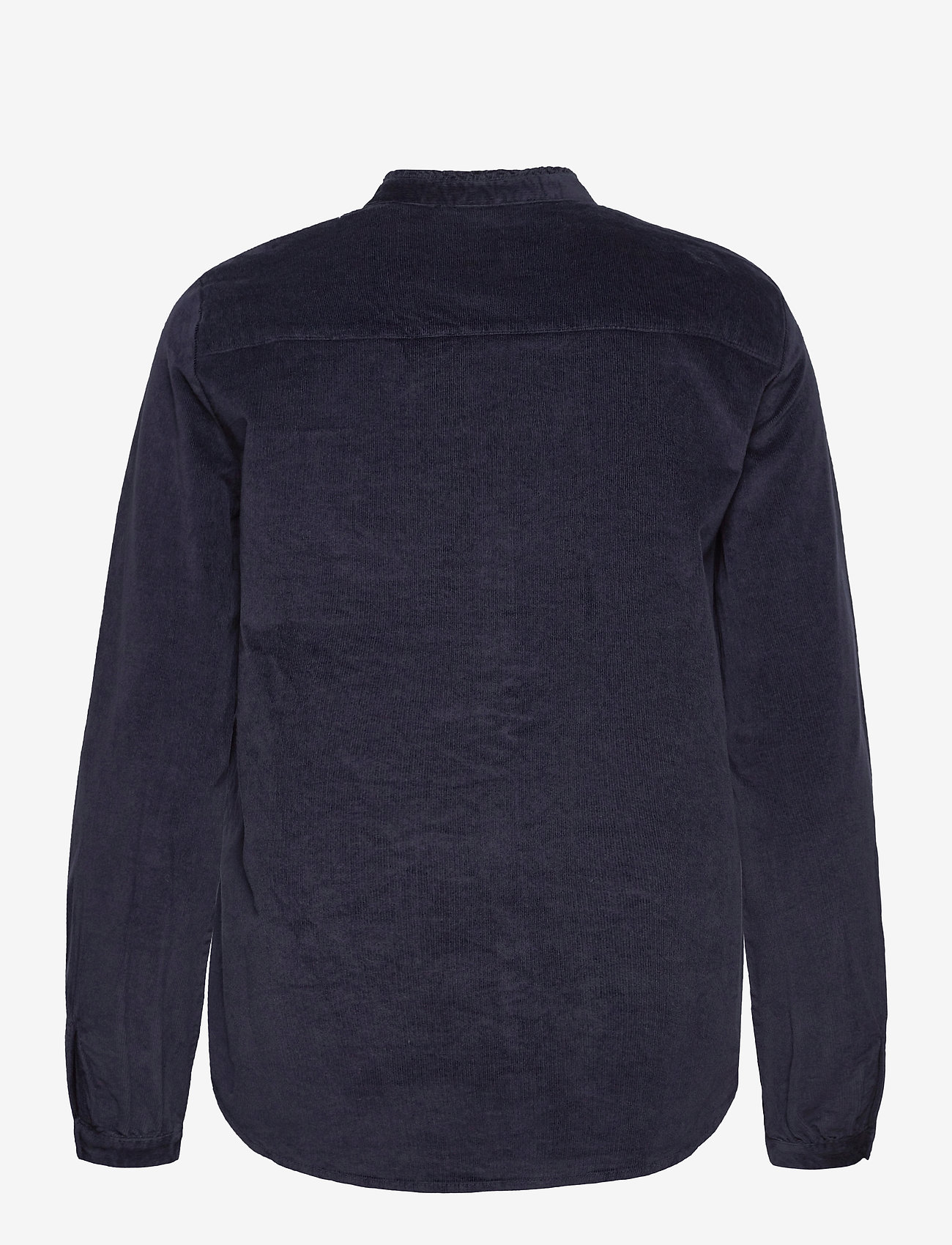 Esprit Casual - Needlecord blouse with ruffles, organic cotton - navy - 1