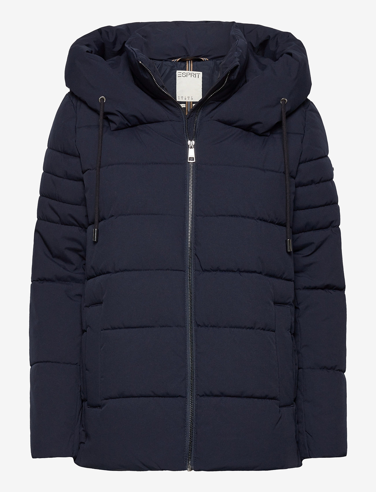 Esprit Casual - Recycled: quilted jacket with a hood - navy - 0