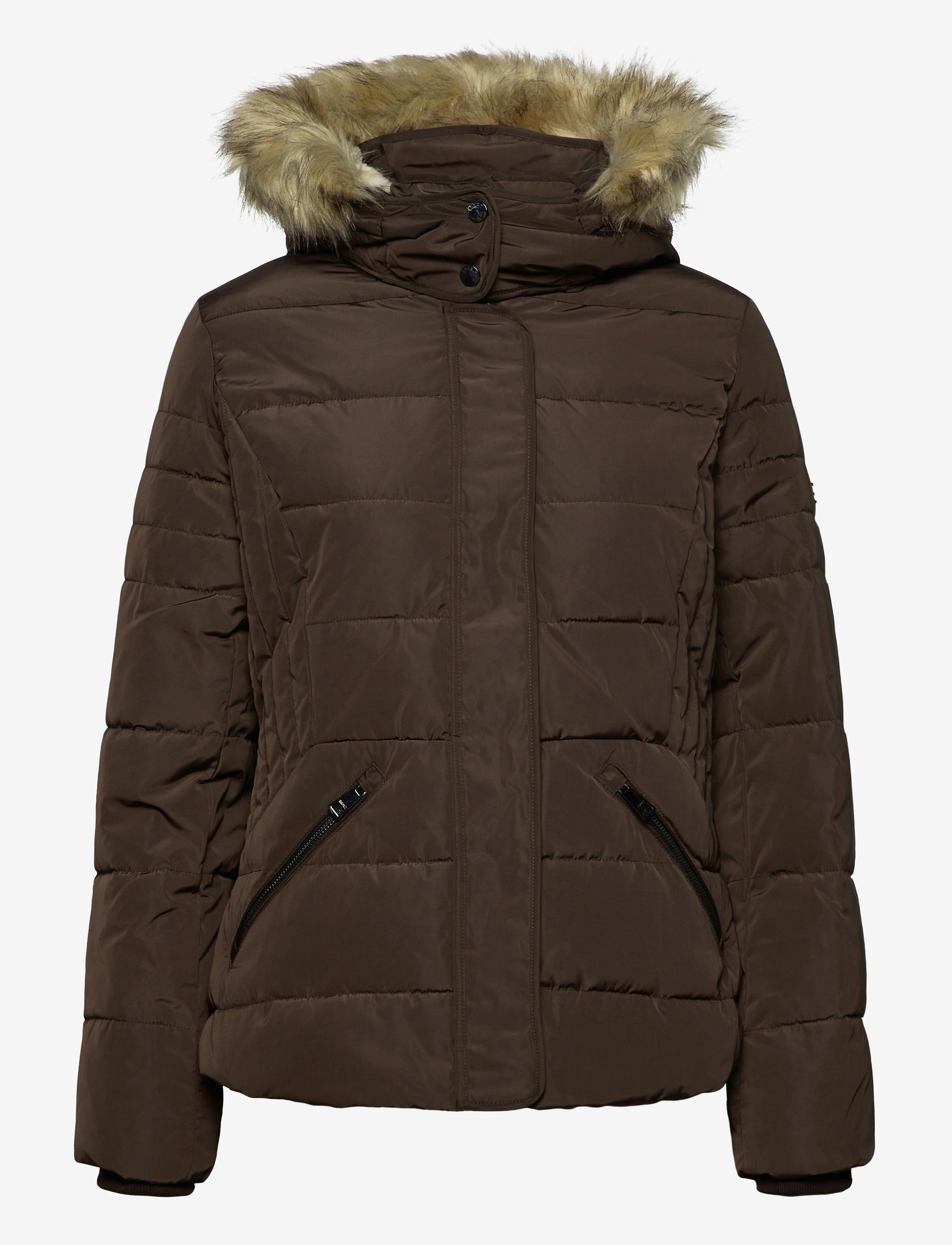 Esprit Casual - Quilted jacket with 3M™ Thinsulate™ padding - dark brown - 1