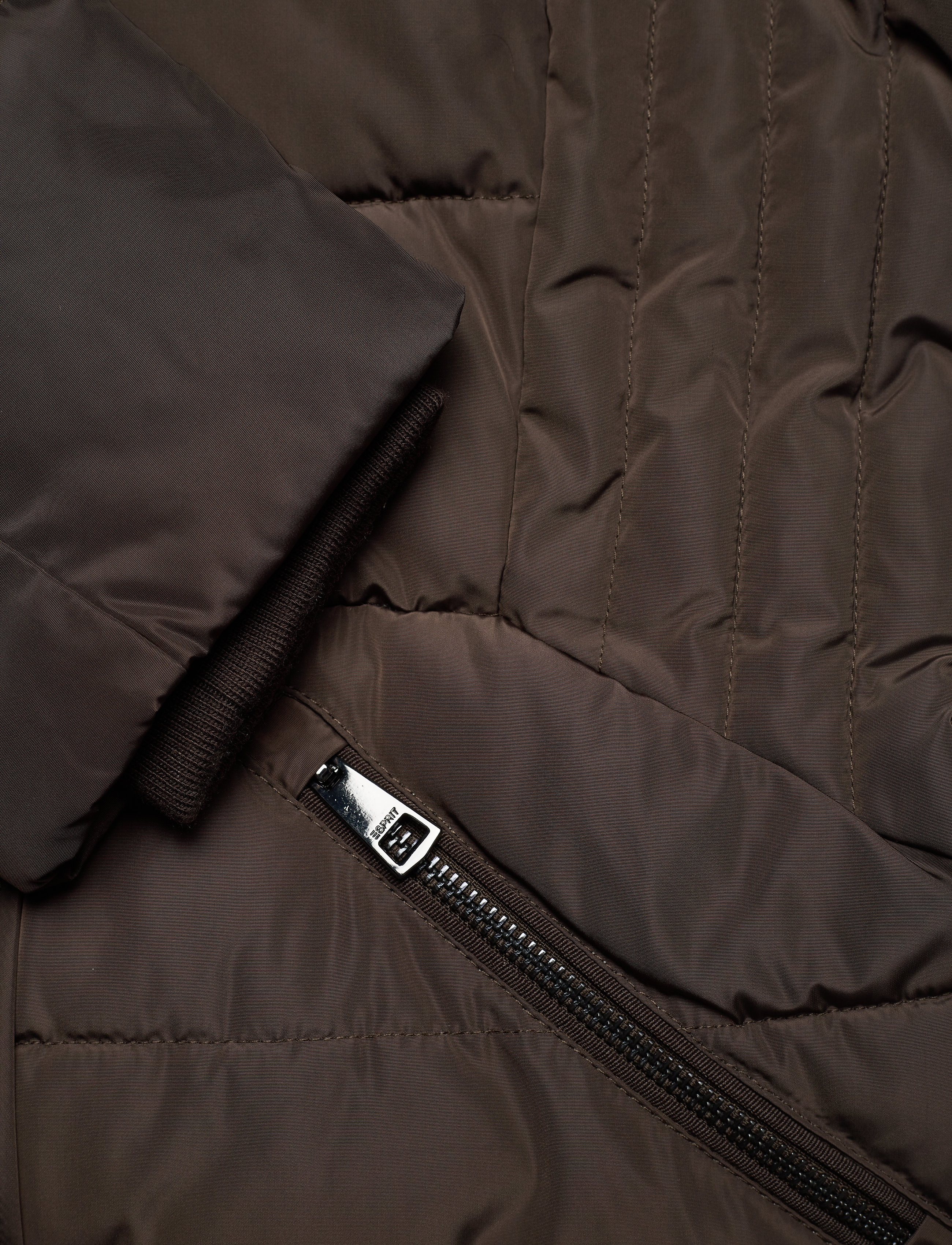 Esprit Casual - Quilted jacket with 3M™ Thinsulate™ padding - dark brown - 4