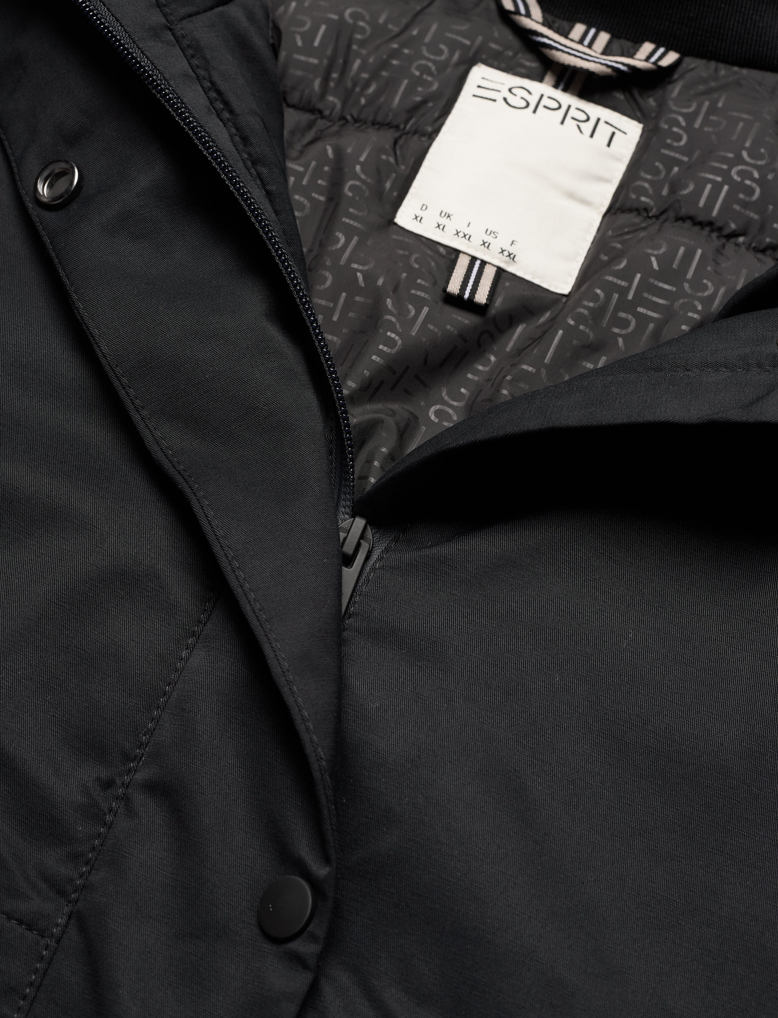 Esprit Casual - REPREVE® parka made of blended cotton - black - 4