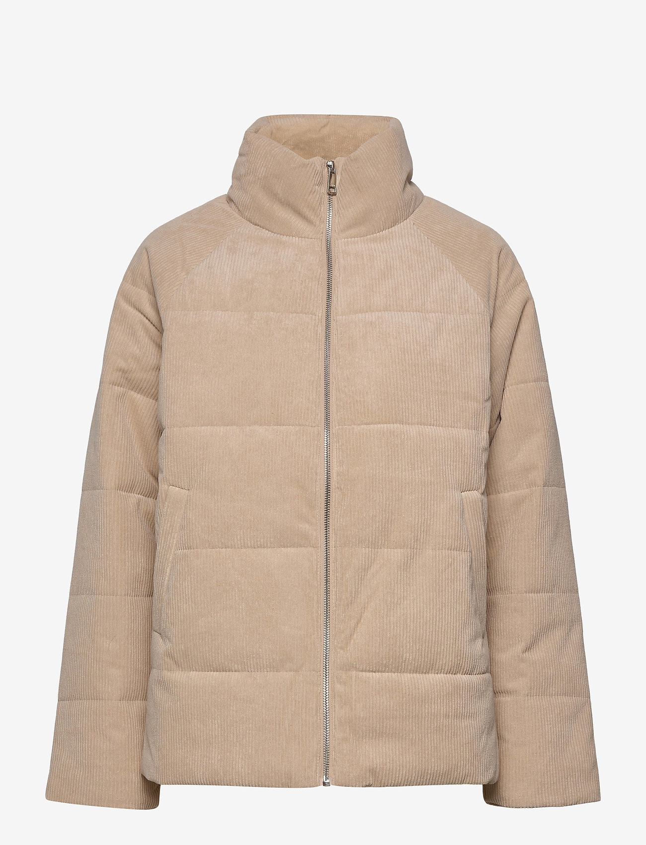 Esprit Casual - Padded, quilted corduroy jacket - sand - 1