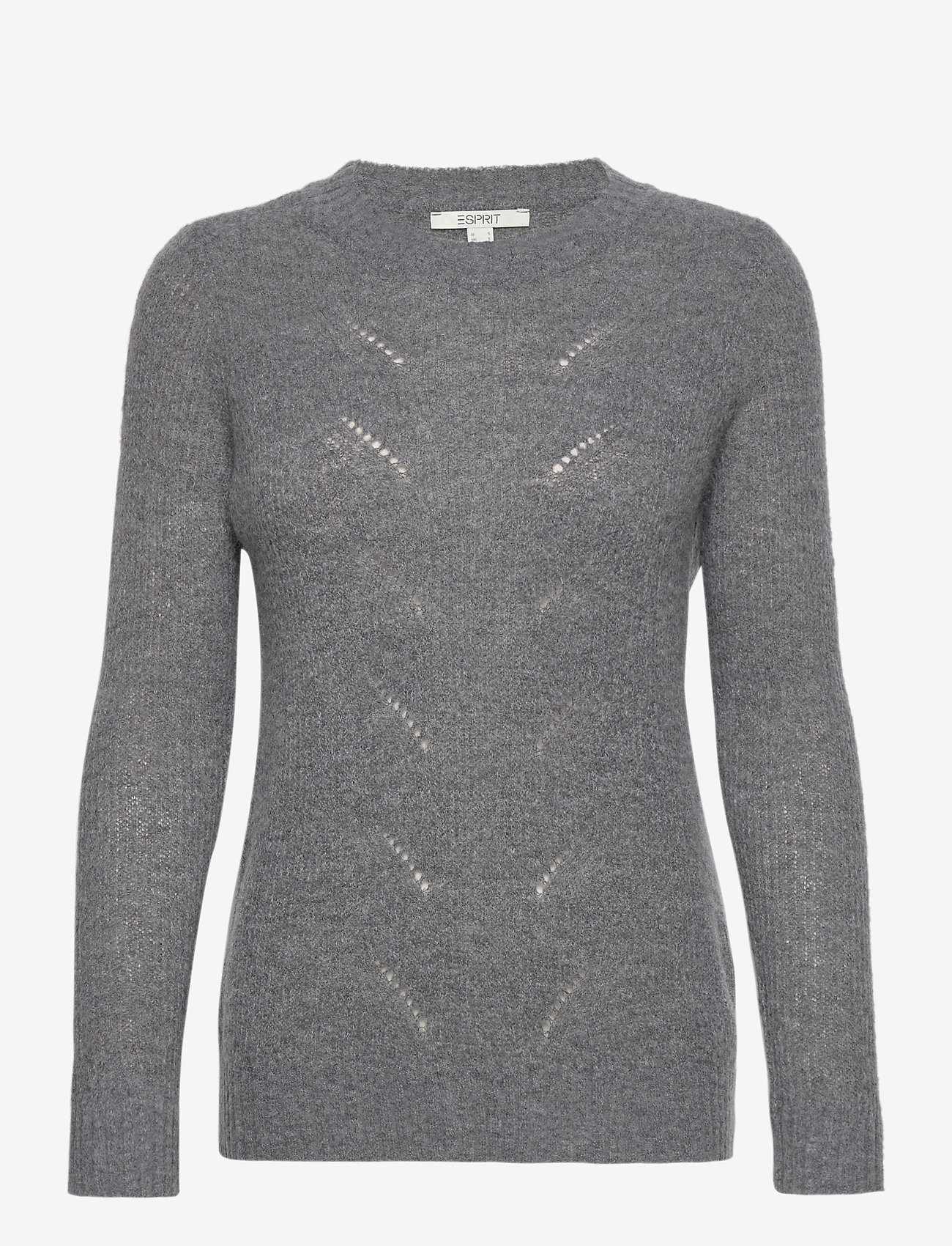 Pointelle jumper with wool - GUNMETAL 5