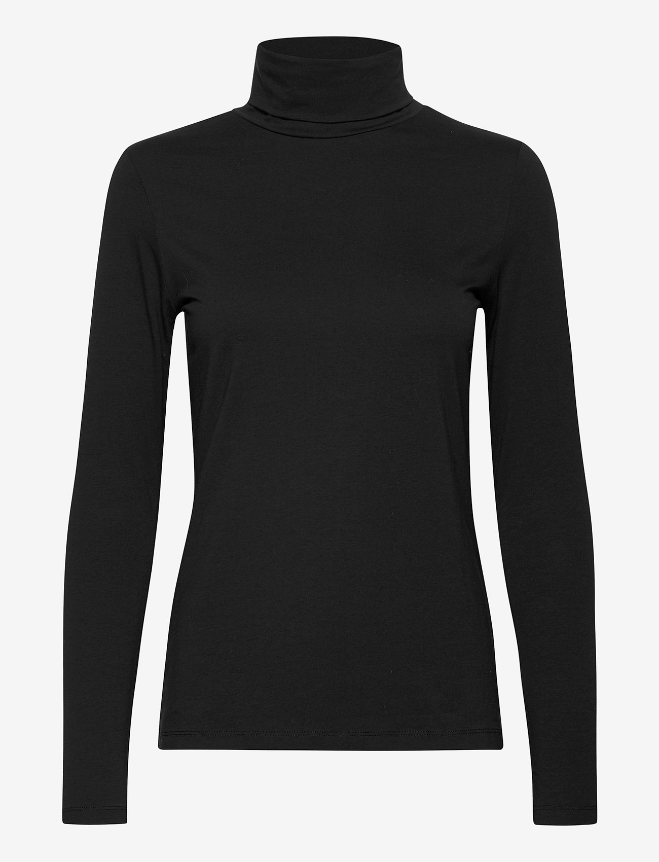 Long sleeve top with organic cotton - BLACK
