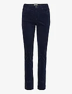 Mid-rise corduroy trousers - NAVY