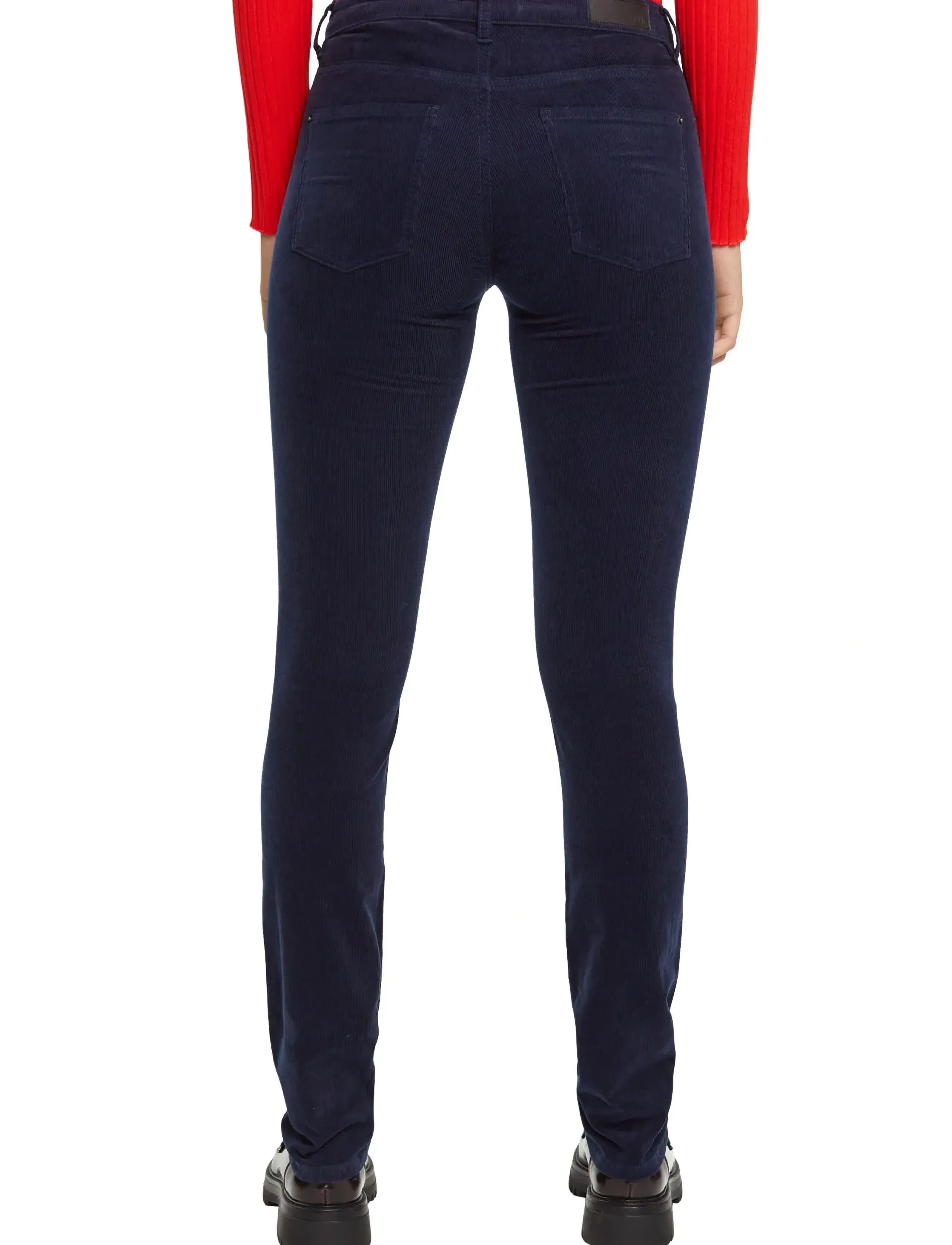 Esprit Casual - Mid-rise corduroy trousers - skinny jeans - navy - 3