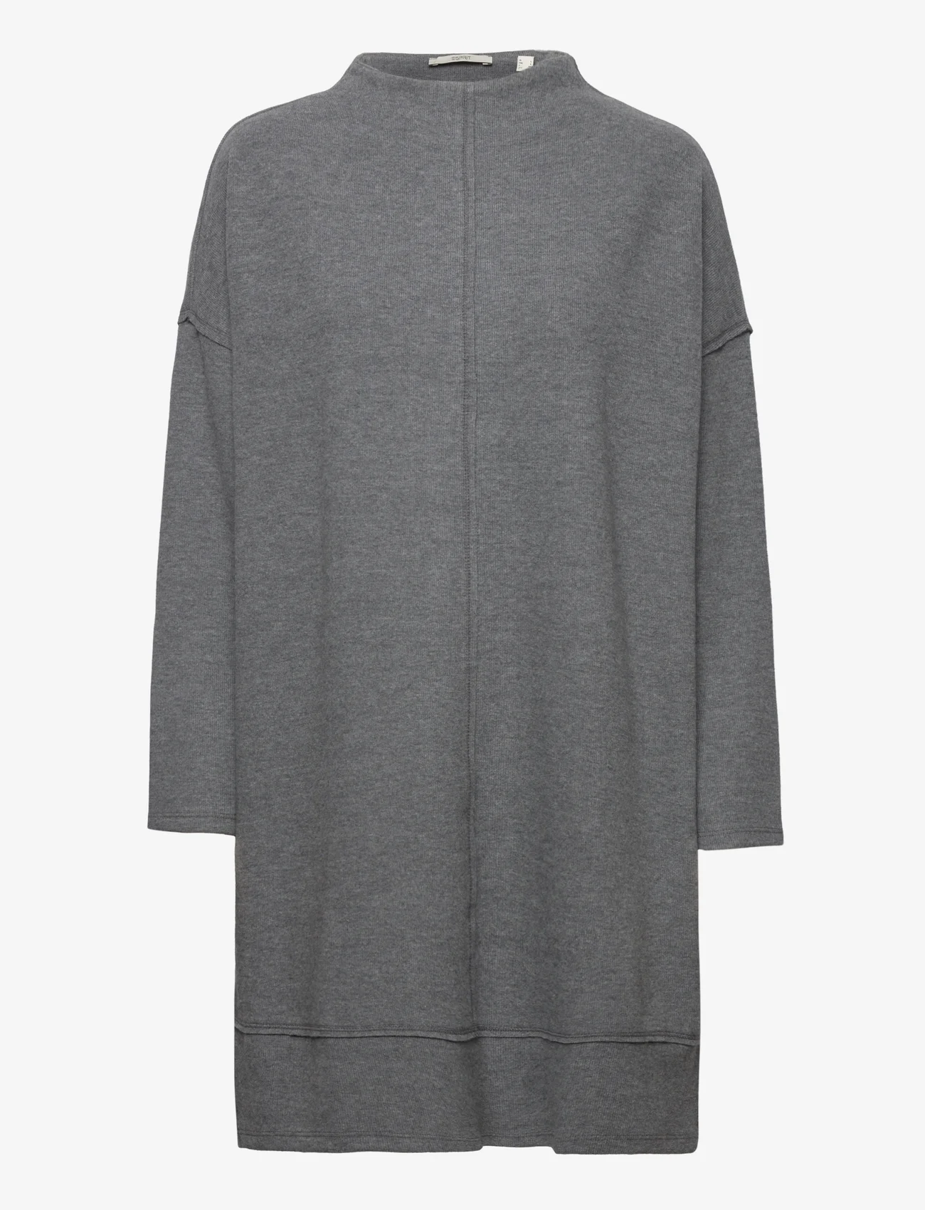Esprit Casual - Knitted dress with mock neck - neulemekot - gunmetal 5 - 0