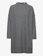 Knitted dress with mock neck - GUNMETAL 5