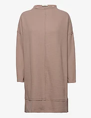 Esprit Casual - Knitted dress with mock neck - stickade klänningar - taupe - 0