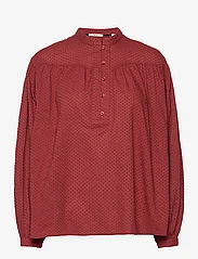 Esprit Casual - Dobby texture blouse - long-sleeved blouses - terracotta - 0