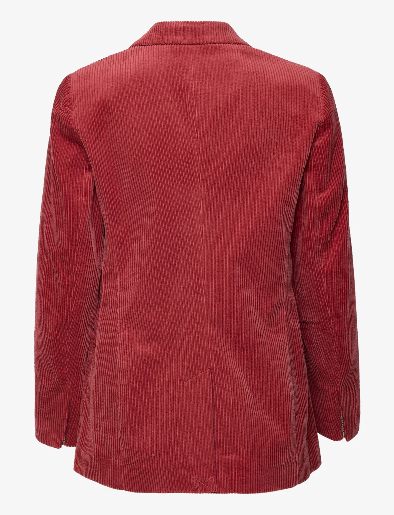 Esprit Casual - Corduroy blazer, 100% cotton - festtøj til outletpriser - terracotta - 1