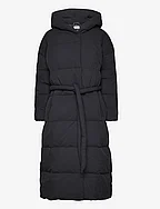 Long puffer coat - BLACK