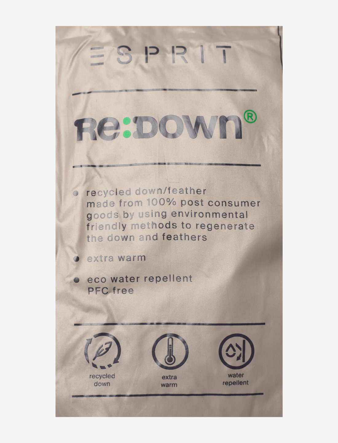 Esprit puffer coat hot sale with down and feathers