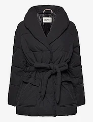 Esprit Casual - Quilted puffer jacket with belt - forede jakker - black - 0