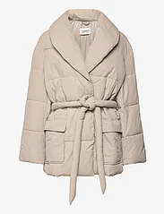 Esprit Casual - Quilted puffer jacket with belt - winterjacken - light taupe - 0