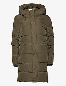 Quilted coat with rib knit details, Esprit Casual