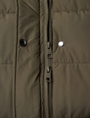 Esprit Casual - Quilted coat with rib knit details - vinterjakker - dark khaki - 5