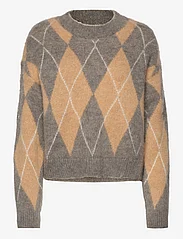 Esprit Casual - Argyle wool blend jumper - džemperiai - sand 4 - 0